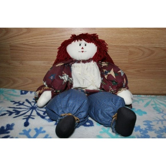 Vintage 20'inch Old School Home Made Red Haired Doll
